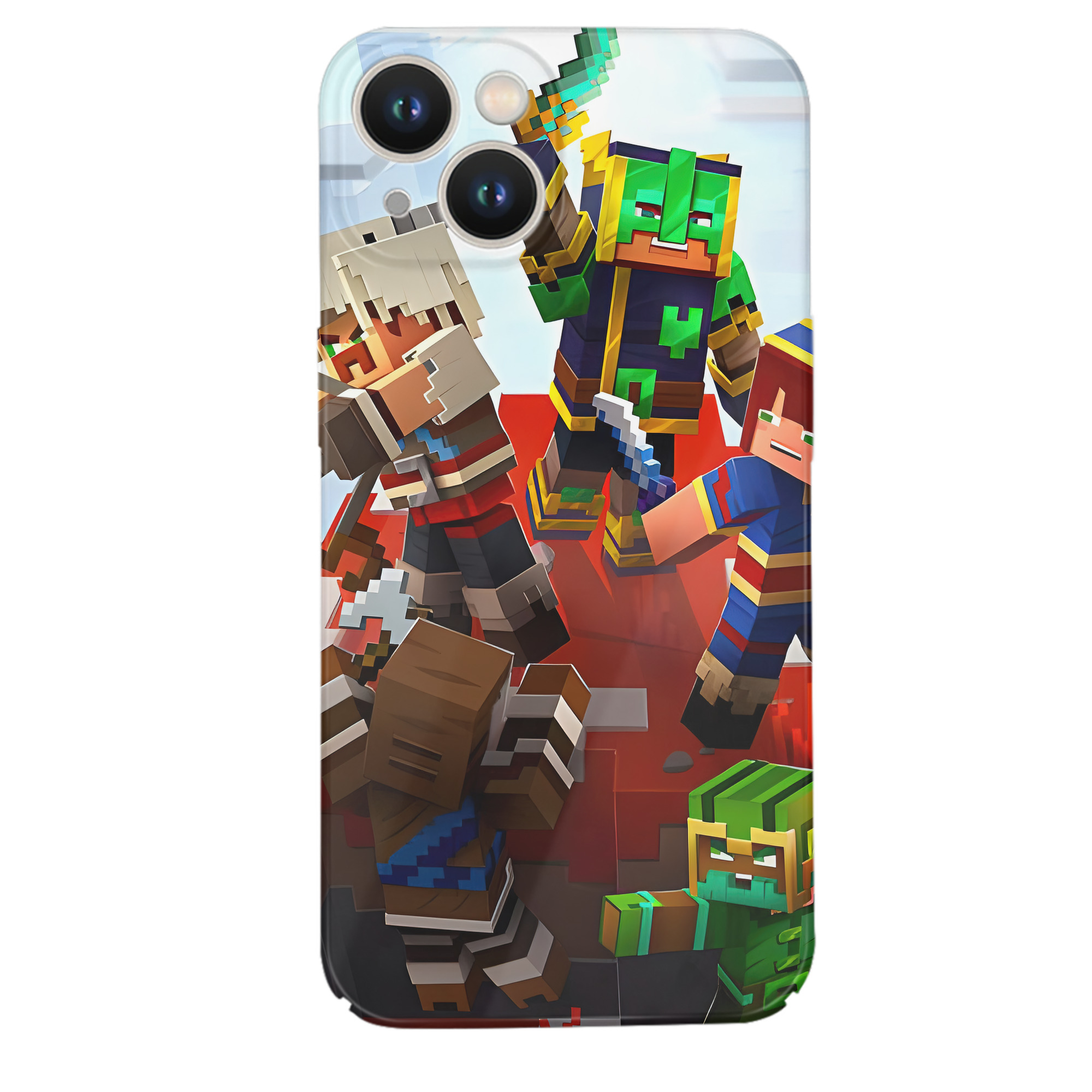 （画像用） マインクラフト ブロックの世界 Minecraft MC Block world 【iPhone 14シリーズ対応】ハードケース